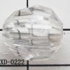 Faceted Round Acrylic Beads 14x14mm Hole:4.5mm Sold by Bag