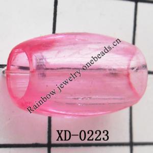 Tube Acrylic Beads 15x10mm Hole:5mm Sold by Bag