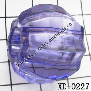 Faceted Round Acrylic Beads 25x25mm Hole:10mm Sold by Bag