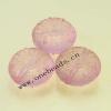 Acrylic Beads Flat Round with Patterns 10x20mm Sold by Bag