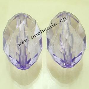 Acrylic Beads Faceted Ova 21x31mm Sold by Bag
