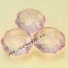 Acrylic Beads Faceted Hexagonal 12x24mm Sold by Bag