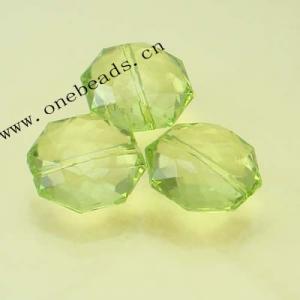 Acrylic Beads Faceted Hexagonal 10x19mm Sold by Bag