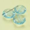 Acrylic Beads Faceted Flat Round 7x17mm Sold by Bag