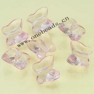 Transparent Transparent Acrylic Beads Butterfly 9x10mm Sold by Bag