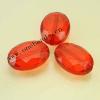 Transparent Acrylic Beads Faceted Flat Oval 16x22mm Sold by Bag
