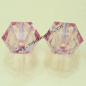 Transparent Acrylic Beads Bicone 14mm Sold by Bag