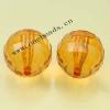 Transparent Acrylic Beads Faceted Round 22mm Sold by Bag