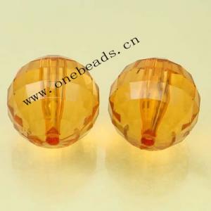 Transparent Acrylic Beads Faceted Round 16mm Sold by Bag