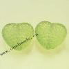 Transparent Acrylic Beads Heart with Patterns 23x24mm Sold by Bag