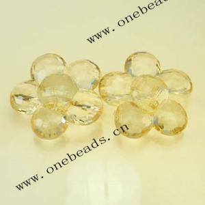 Transparent Acrylic Beads Flower 37x37mm Sold by Bag
