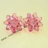 Transparent Acrylic Beads Flower 27x27mm Sold by Bag