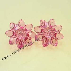 Transparent Acrylic Beads Flower 27x27mm Sold by Bag