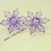 Transparent Acrylic Beads Flower 30x30mm Sold by Bag