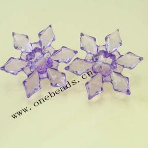 Transparent Acrylic Beads Flower 30x30mm Sold by Bag
