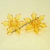 Transparent Acrylic Beads Flower 25x29mm Sold by Bag