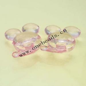 Transparent Acrylic Beads Animal head 29x33mm Sold by Bag