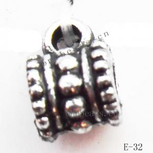 Antique Silver Acrylic Beads 7x10mm Hole:1mm  Sold by Bag