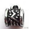 Antique Silver Acrylic Beads 10x8mm Hole:1.5mm  Sold by Bag