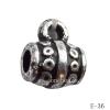 Antique Silver Acrylic Beads 9x11mm Hole:1.5mm Sold by Bag