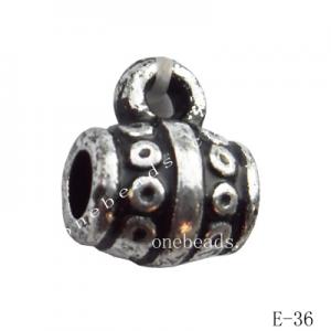 Antique Silver Acrylic Beads 9x11mm Hole:1.5mm Sold by Bag