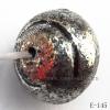 Antique Silver Acrylic Beads Flat Round 10x12mm Hole:1mm Sold by Bag