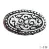 Antique Silver Acrylic Beads Flat Oval 21x12mm Hole:1mm Sold by Bag