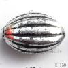 Antique Silver Acrylic Beads Oval 18x12mm Hole:1.5mm Sold by Bag