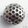 Antique Silver Acrylic Beads Round 14mm Hole:2mm Sold by Bag