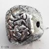 Antique Silver Acrylic Beads 20x24mm Hole:3mm Sold by Bag