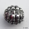 Antique Silver Acrylic Beads Round 8x8mm Hole:1mm Sold by Bag