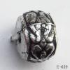 Antique Silver Acrylic Beads-Spacer 6x8mm Hole:1mm Sold by Bag
