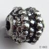 Antique Silver Acrylic Beads-Spacer 9x8mm Hole:2mm Sold by Bag