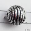 Antique Silver Acrylic Beads Round 10x10mm Hole:1mm Sold by Bag