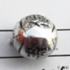 Antique Silver Acrylic Beads Round 9x9mm Hole:2mm Sold by Bag