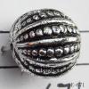 Antique Silver Acrylic Beads Round 12x12mm Hole:1mm Sold by Bag