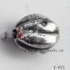 Antique Silver Acrylic Beads Fluted Oval 8x6mm Hole:1mm Sold by Bag