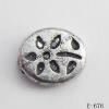 Antique Silver Acrylic Beads 8x7mm Hole:1mm Sold by Bag