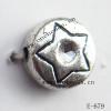 Antique Silver Acrylic Beads Twist 10x10mm Hole:1mm Sold by Bag