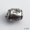 Antique Silver Acrylic Beads Drum 9x8mm Hole:2.5mm Sold by Bag