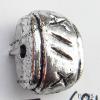 Antique Silver Acrylic Beads 10x14x8mm Hole:2mm Sold by Bag