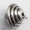 Antique Silver Acrylic Beads Bicone 11x14mm Hole:1.5mm Sold by Bag