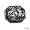 Antique Silver Acrylic Beads Polygon 16x13mm Hole:1mm Sold by Bag