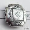 Antique Silver Acrylic Beads 16x16mm Hole:1mm Sold by Bag