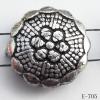 Antique Silver Acrylic Beads Flower 15x15x7mm Hole:1mm Sold by Bag