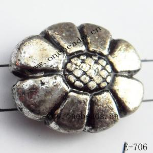 Antique Silver Acrylic Beads 20x15mm Hole:2mm Sold by Bag