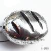 Antique Silver Acrylic Beads Oval 20x14mm Hole:1mm Sold by Bag