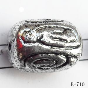 Antique Silver Acrylic Beads 19x14mm Hole:1mm Sold by Bag