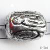 Antique Silver Acrylic Beads 19x14mm Hole:1mm Sold by Bag