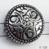 Antique Silver Acrylic Beads Coin 18x18x8mm Hole:3mm Sold by Bag